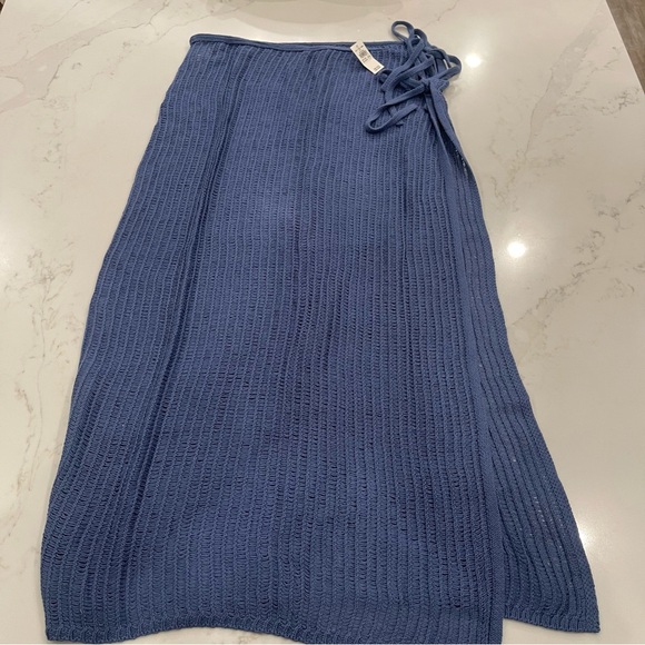 aerie Dresses & Skirts - NWT Aerie Women’s Blue Knit Mesh Wrap Skirt/Cover-Up